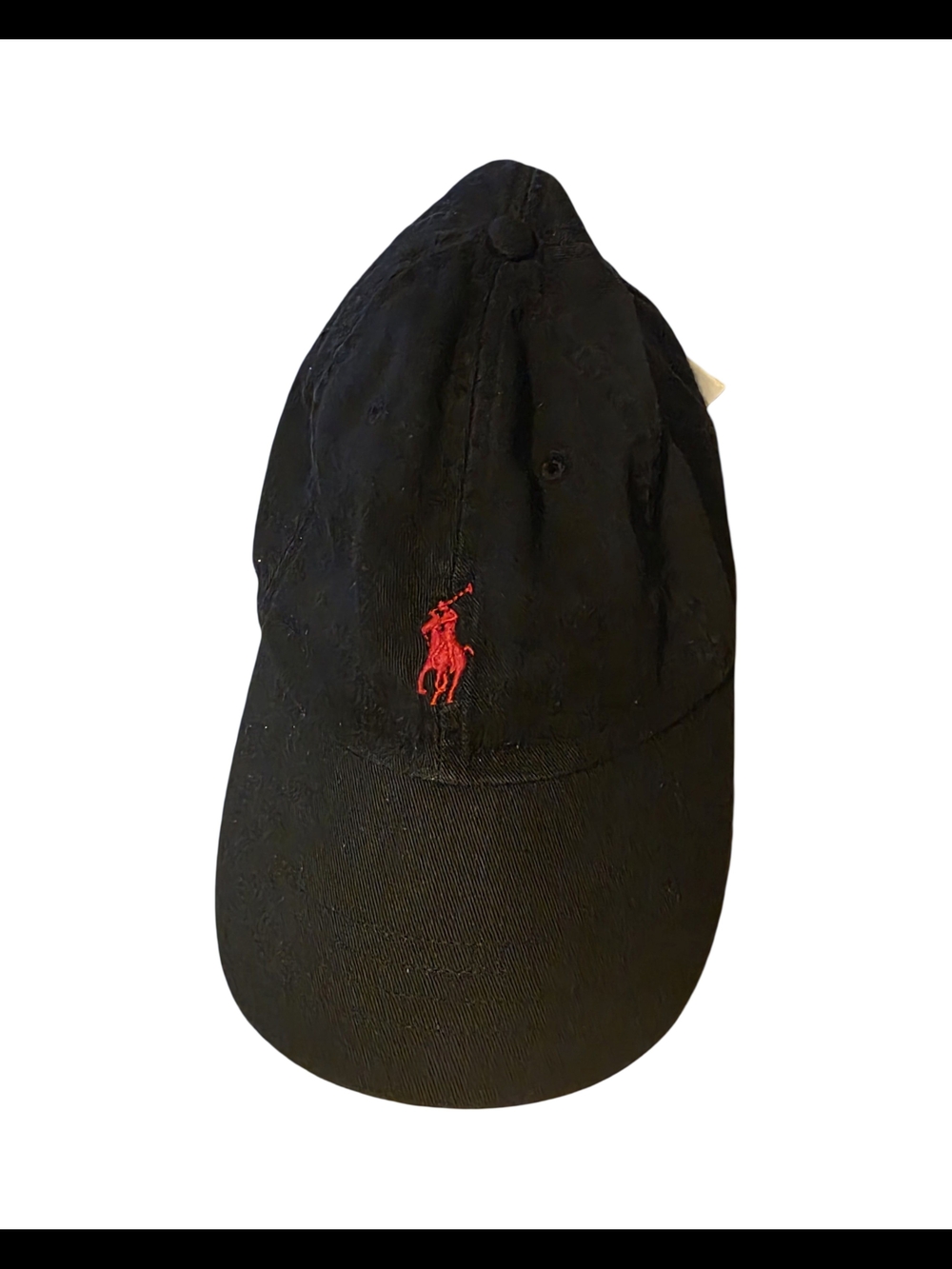 Polo by Ralph Lauren Black Baseball Cap with Red Embroidered Pony
